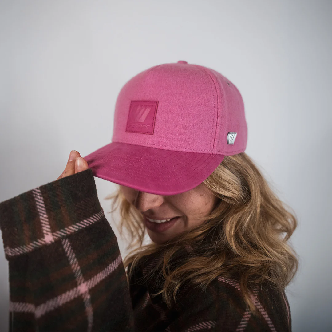 Casquette Sirocco Feroce cuir & laine - Rose