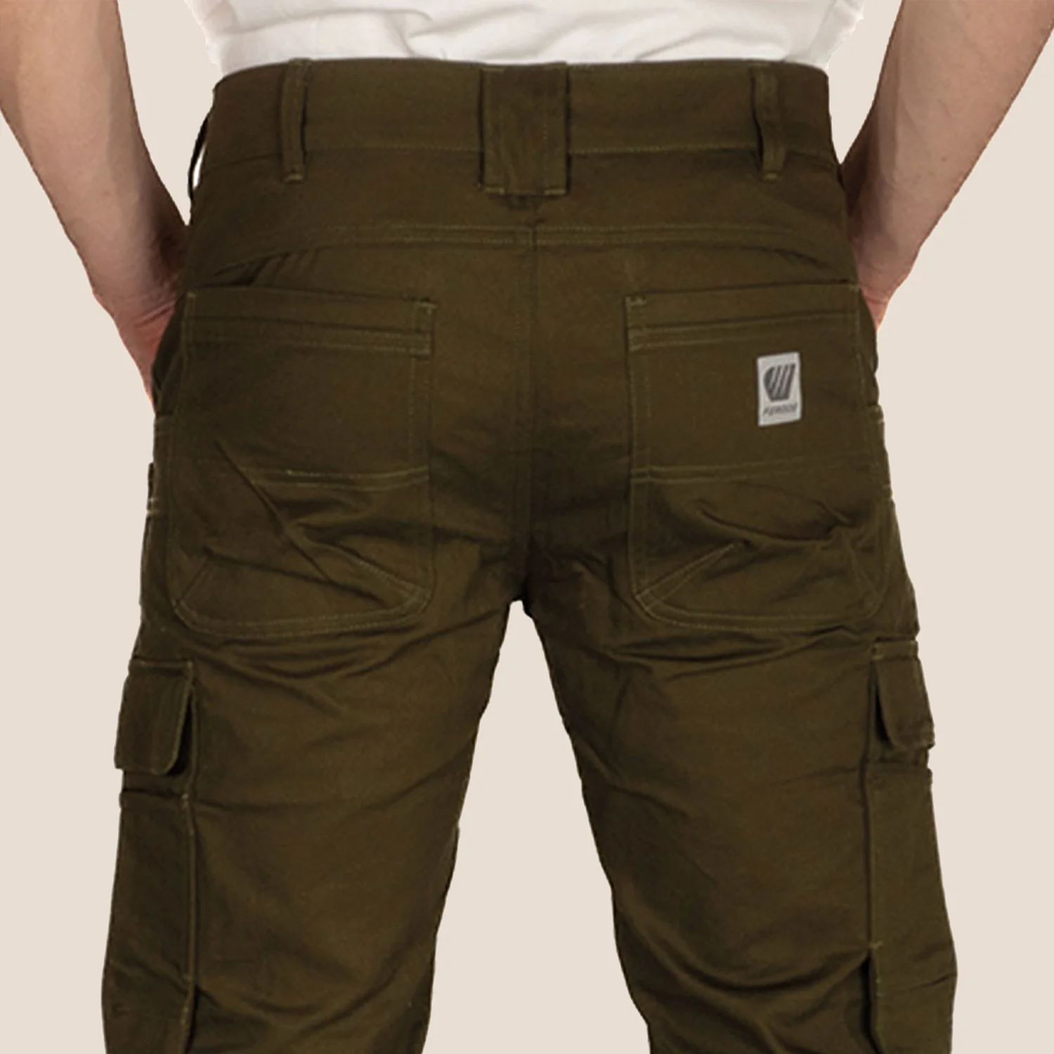 Pantalon Cargo Multipoches - Kaki – Image 2