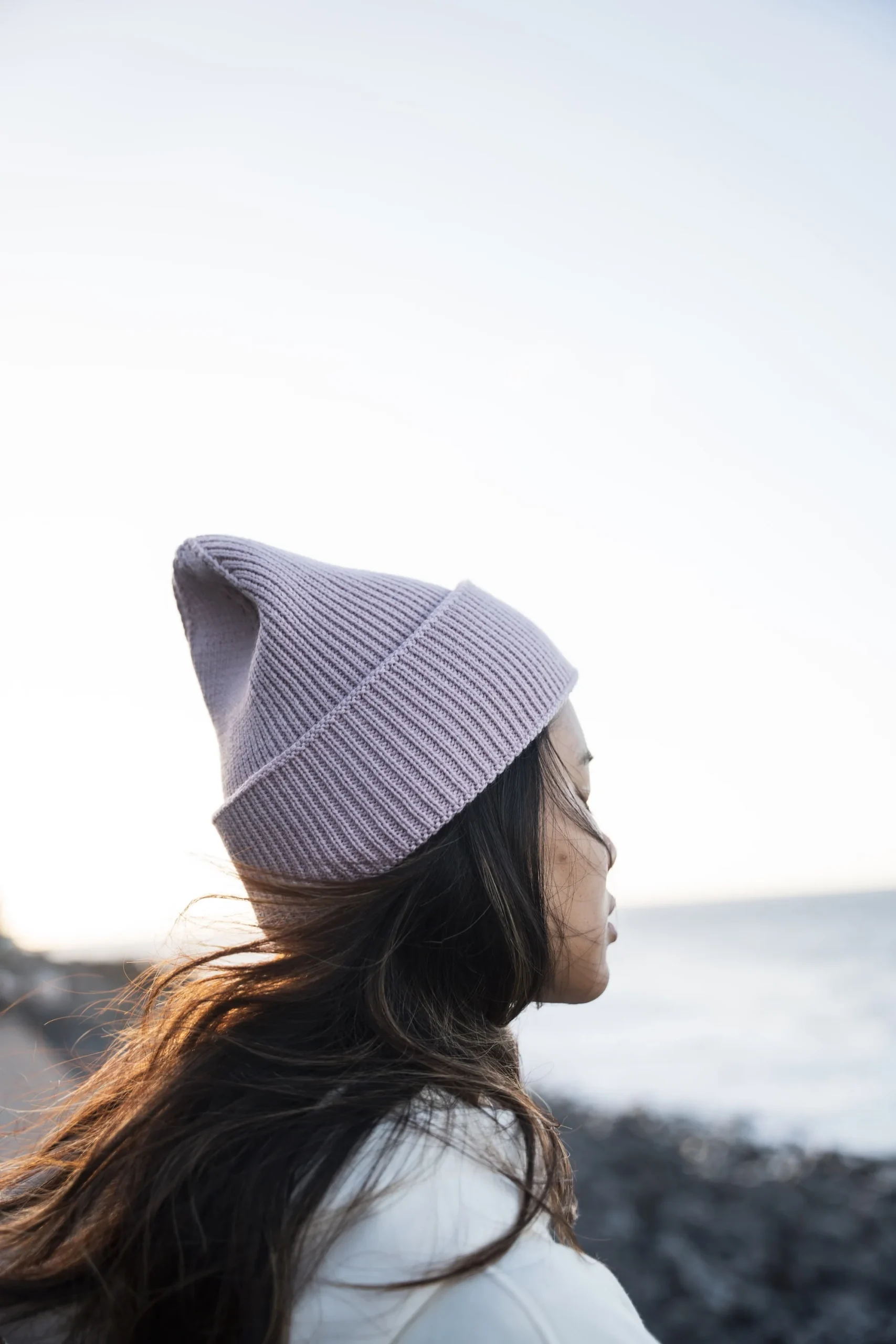 Bonnet à grosse maille MANASLU - Rose – Image 2