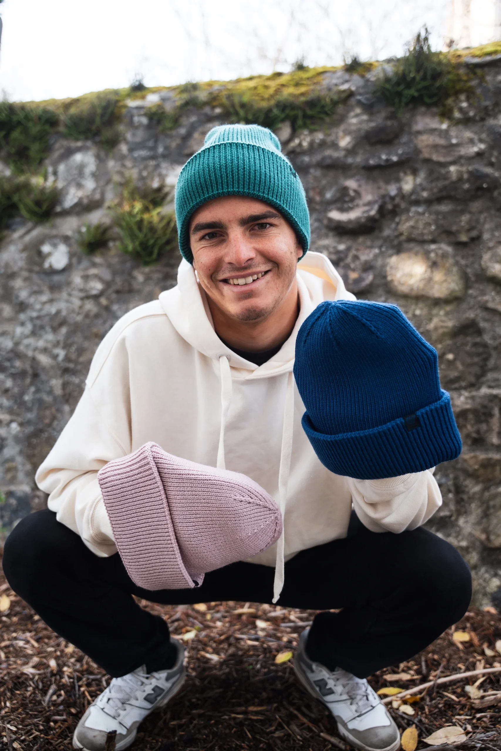 Bonnet à grosse maille MANASLU - Vert – Image 3