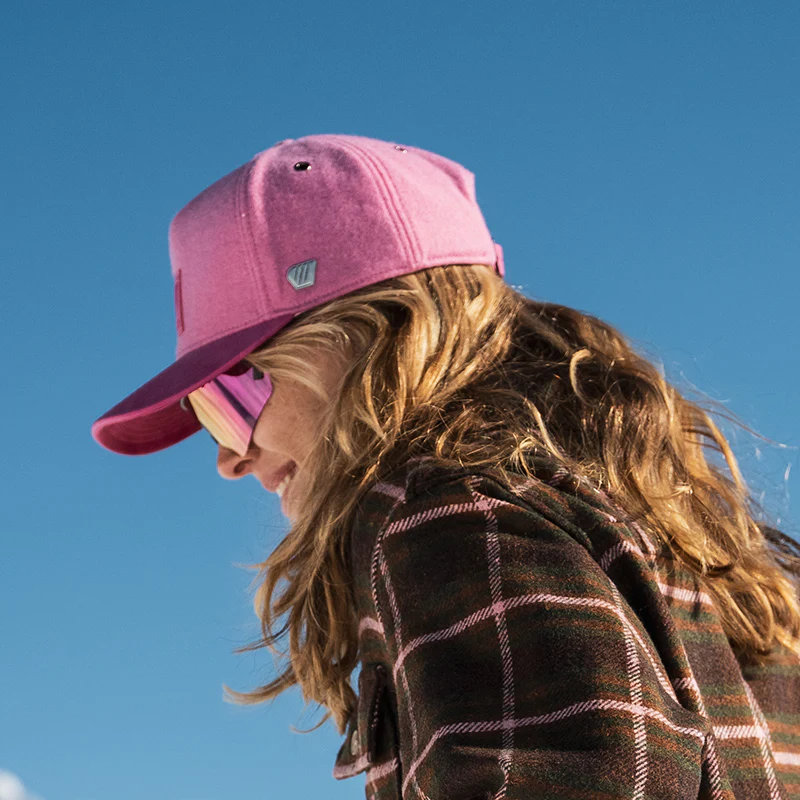 Casquette Sirocco Feroce cuir & laine - Rose – Image 3