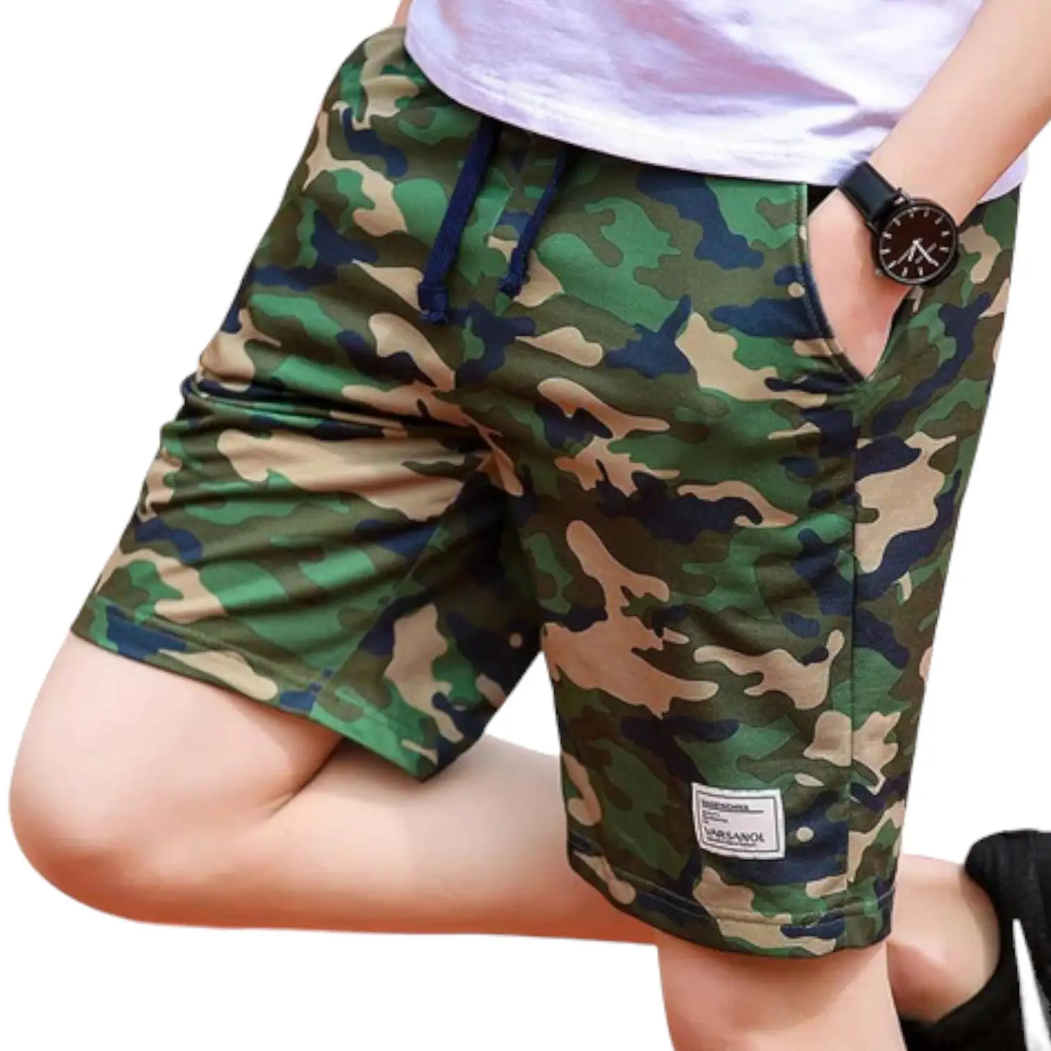 SHORT MILITAIRE - CAMOUFLAGE VERT – Image 6